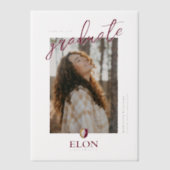 Elon University Afstuderen Vellum Uitnodigingen (Voorkant)