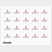 Elon University Afstuderen Vierkante Sticker (Vel)