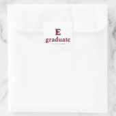 Elon University Afstuderen Vierkante Sticker (Tas)