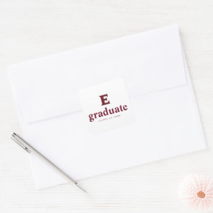 Elon University Afstuderen Vierkante Sticker