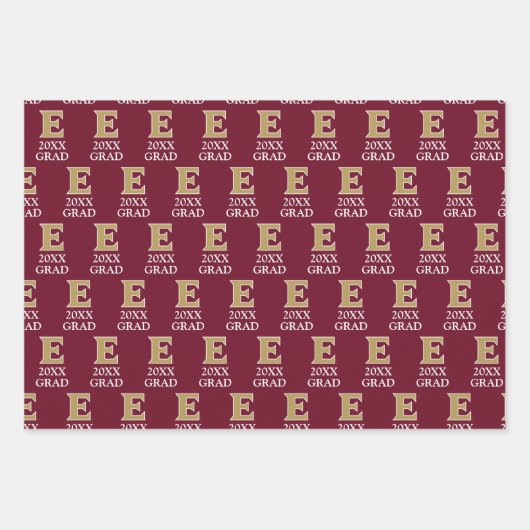 Elon University E | 20XX AFSTUDEERDER Inpakpapier Vel (Voorkant)