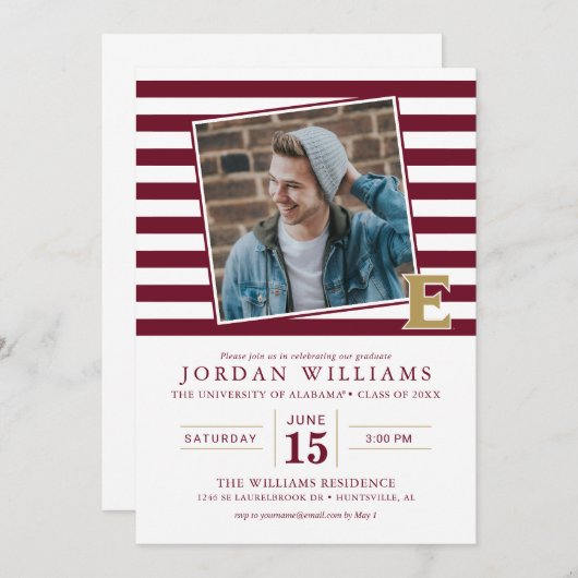 Elon University E Aankondiging (Voorkant / Achterkant)