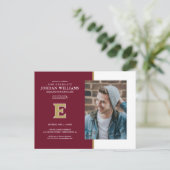 Elon University E | Afgestudeerd Aankondigingskaart (Staand voorkant)