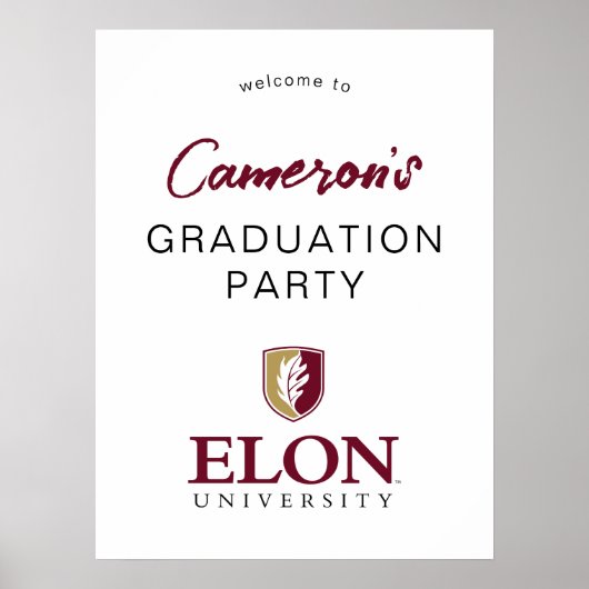 Elon University E | Afgestudeerd Poster (Voorkant)