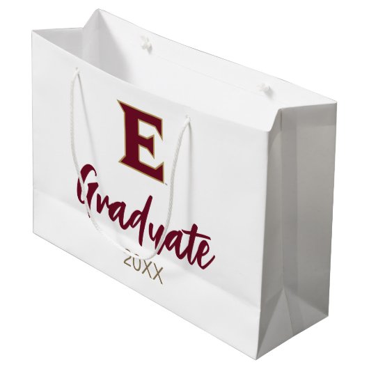 Elon University E | Afstuderen 20XX Groot Cadeauzakje (Voorkant Gekanteld)