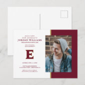 Elon University E | Afstuderen Aankondigingskaart (Voorkant / Achterkant)