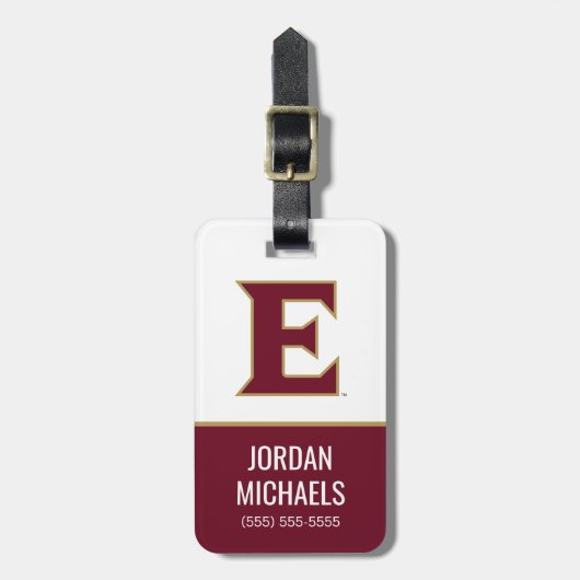 Elon University E Bagagelabel (Voorkant verticaal)