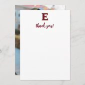 Elon University E | Dank je Bedankkaart (Voorkant / Achterkant)
