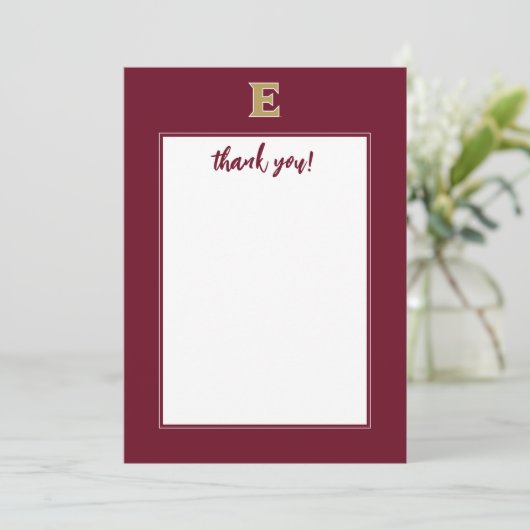 Elon University E | Dank je Bedankkaart (Staand voorkant)