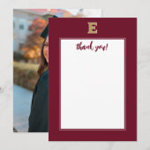 Elon University E | Dank je Bedankkaart (Voorkant / Achterkant)