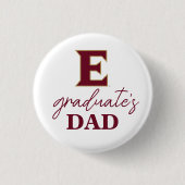 Elon University E | De vader van de afgestudeerde Ronde Button 3,2 Cm (Voorkant)