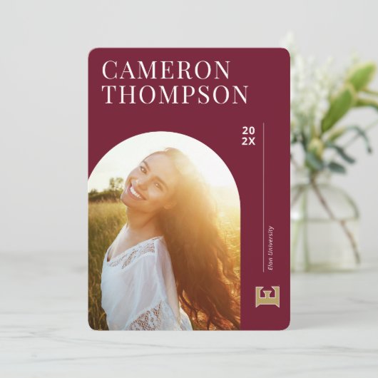 Elon University E Kaart (Staand voorkant)