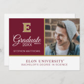 Elon University E Kaart (Voorkant / Achterkant)