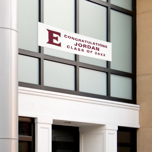 Elon University E | Klasse van 2OXX Spandoek (Buitenkant Gebouw)