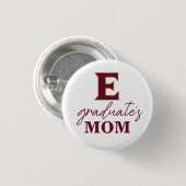 Elon University E | Mama van de afgestudeerde Ronde Button 3,2 Cm (Voorkant /achterkant)