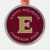 Elon University E Metalen Ornament (Voorkant)