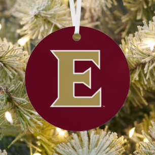Elon University E Metalen Ornament