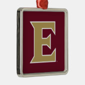 Elon University E Metalen Ornament (Rechts)