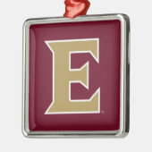 Elon University E Metalen Ornament (Links)