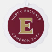 Elon University E Ornament Kaart (Achterkant)