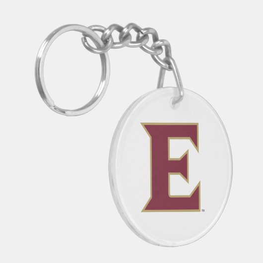Elon University E Sleutelhanger (Voorkant Links)