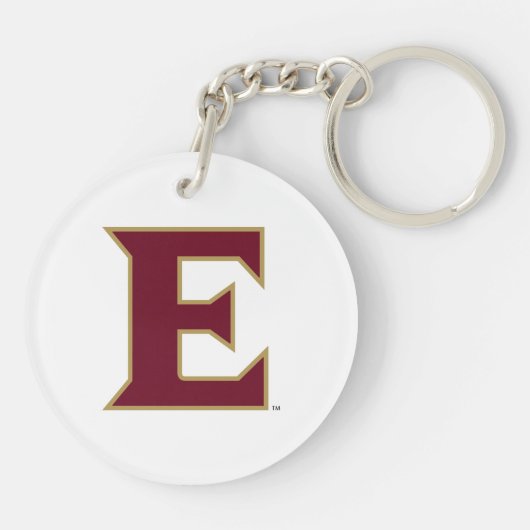 Elon University E Sleutelhanger (Achterkant)