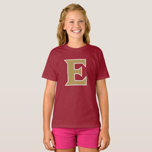 Elon University E T-shirt (Voorkant volledig)