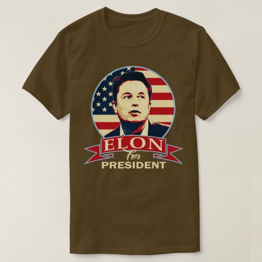 Elon voor President T-shirt (Design voorkant)