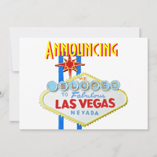 Elope Announcement Las Vegas Marriott Kaart (Voorkant)