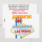 Elope Announcement Las Vegas Marriott Kaart (Voorkant / Achterkant)