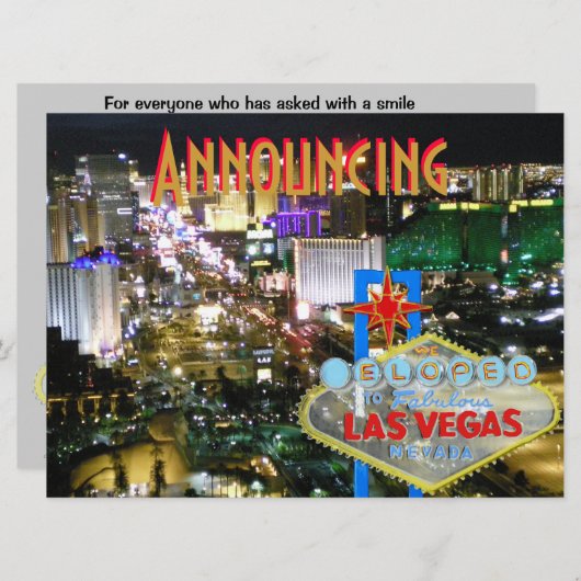 Elope getrouwd in Las Vegas Aankondiging (Voorkant / Achterkant)