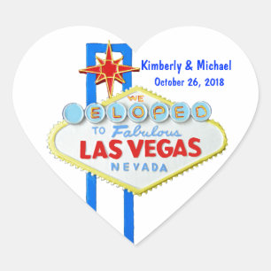 Elope Las Vegas Hart Sticker