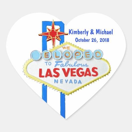 Elope Las Vegas Hart Sticker (Voorkant)