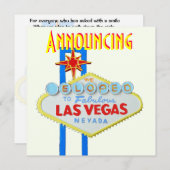 Elope Las Vegas huwelijksaankondiging Kaart (Voorkant / Achterkant)