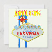Elope Las Vegas huwelijksaankondiging Kaart (Voorkant)