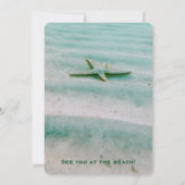 Eloped Aqua Starfish Beach Receptie Party Kust Kaart (Achterkant)