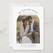 Eloped Boho Budget We Tied The Knot Trouwfoto Aankondiging (Voorkant)