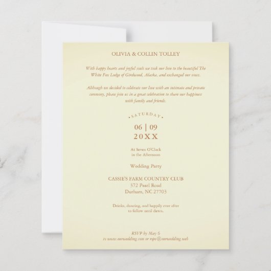 Eloped Budget Photo Just Married Hand Lettered (Achterkant)