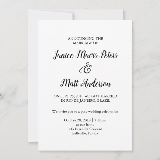 Eloped de heer Mrs. Kaart (Achterkant)