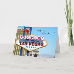 Eloped in Las Vegas Mr. en mevrouw Kaart
