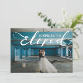 "Eloped" verrassingshuwelijk legante aankondiging (Staand voorkant)