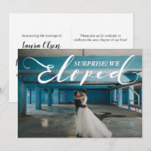 "Eloped" verrassingshuwelijk legante aankondiging (Voorkant / Achterkant)