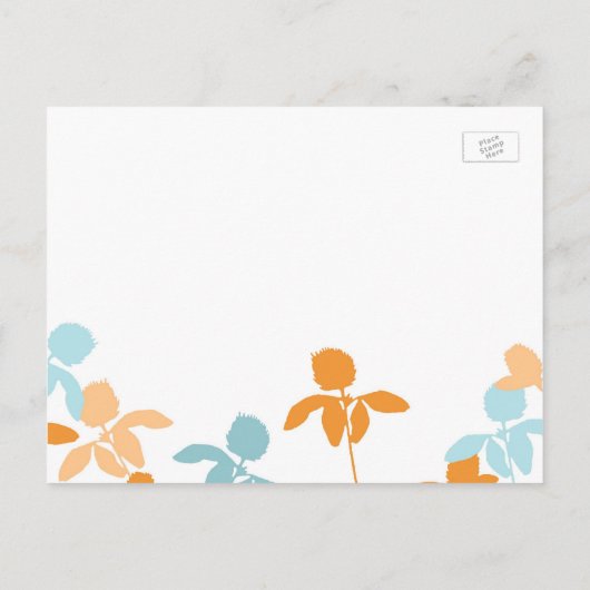 Elopement Aankondiging Briefkaarten Blauw Sinaasap (Achterkant)