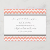 Elopement Aankondiging Briefkaarten Coral Grey (Voorkant)