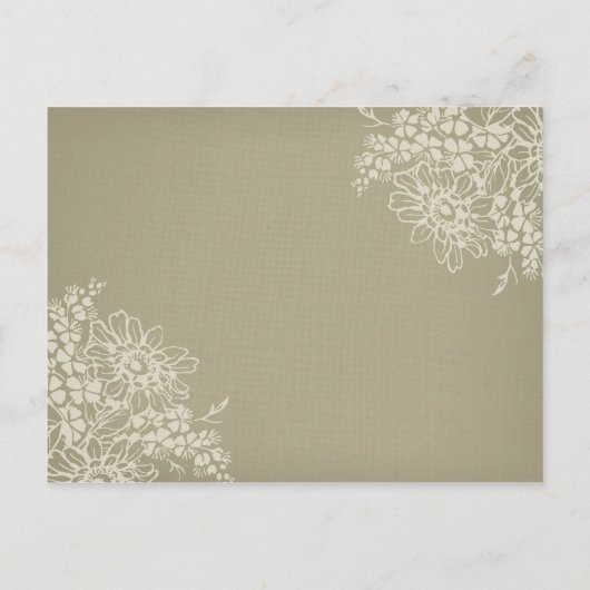 Elopement Aankondiging Briefkaarten  Floral (Achterkant)