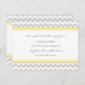 Elopement Aankondiging Briefkaarten Geel Grijs (Voorkant / Achterkant)