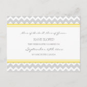 Elopement Aankondiging Briefkaarten Geel Grijs (Voorkant)