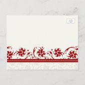 Elopement Aankondiging Briefkaarten Red Floral (Achterkant)