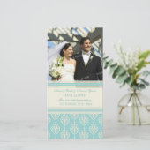 Elopement Aankondiging Fotokaart Aqua Cream (Staand voorkant)