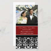 Elopement Aankondiging Fotokaart Red Damask (Voorkant / Achterkant)